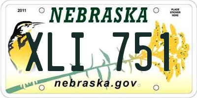 NE license plate XLI751