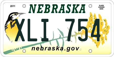 NE license plate XLI754
