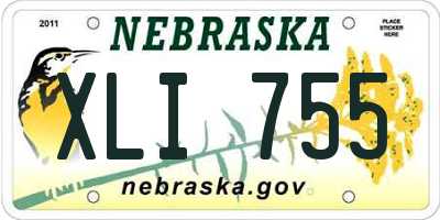 NE license plate XLI755