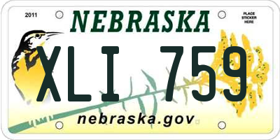 NE license plate XLI759