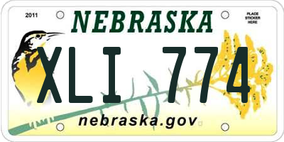 NE license plate XLI774