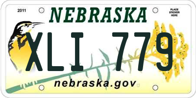 NE license plate XLI779