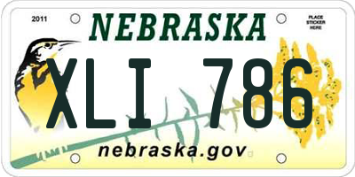 NE license plate XLI786