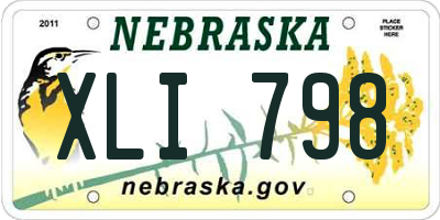NE license plate XLI798