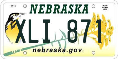 NE license plate XLI871