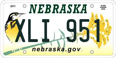 NE license plate XLI951