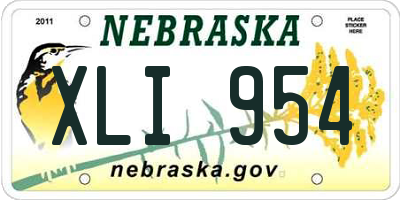 NE license plate XLI954