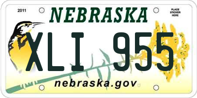 NE license plate XLI955
