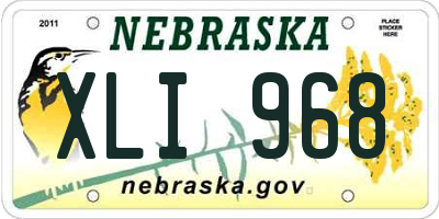 NE license plate XLI968