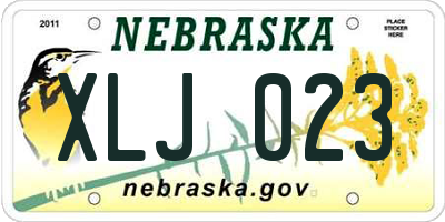 NE license plate XLJ023