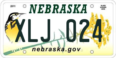 NE license plate XLJ024