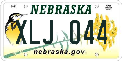 NE license plate XLJ044