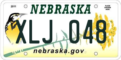 NE license plate XLJ048