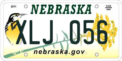 NE license plate XLJ056