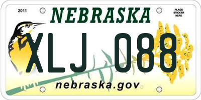 NE license plate XLJ088