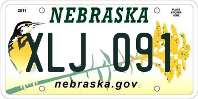 NE license plate XLJ091