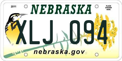 NE license plate XLJ094
