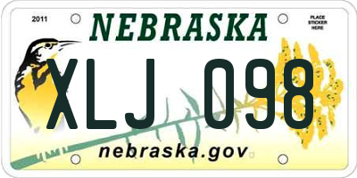 NE license plate XLJ098