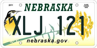 NE license plate XLJ121