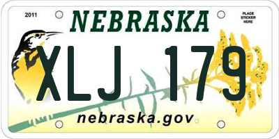 NE license plate XLJ179