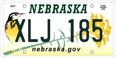 NE license plate XLJ185