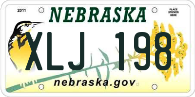 NE license plate XLJ198