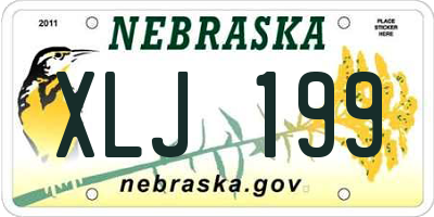 NE license plate XLJ199