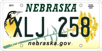 NE license plate XLJ258