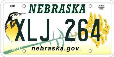 NE license plate XLJ264