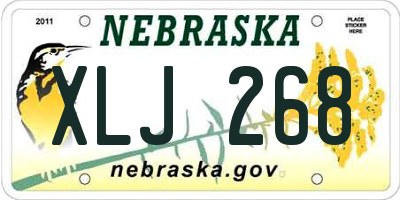 NE license plate XLJ268