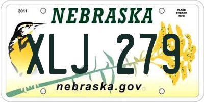 NE license plate XLJ279