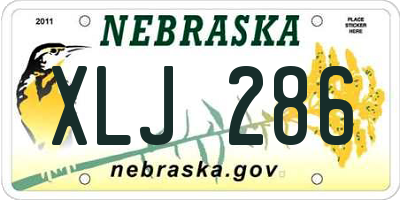 NE license plate XLJ286