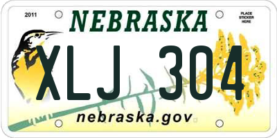 NE license plate XLJ304