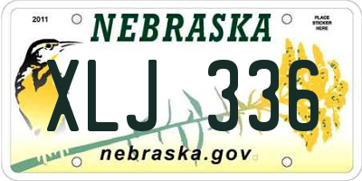 NE license plate XLJ336