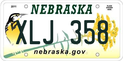 NE license plate XLJ358