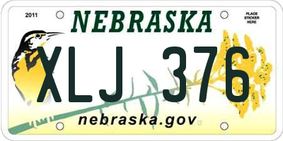 NE license plate XLJ376