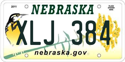 NE license plate XLJ384