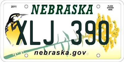 NE license plate XLJ390