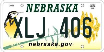 NE license plate XLJ406