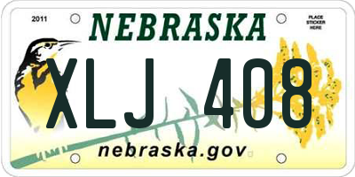 NE license plate XLJ408
