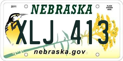 NE license plate XLJ413