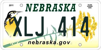 NE license plate XLJ414