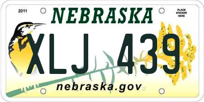 NE license plate XLJ439
