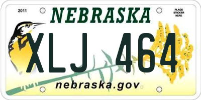 NE license plate XLJ464