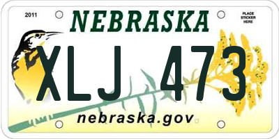 NE license plate XLJ473