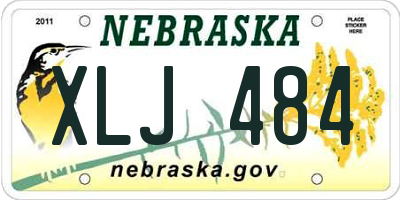NE license plate XLJ484