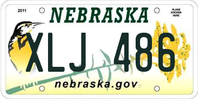 NE license plate XLJ486