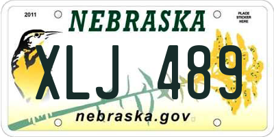 NE license plate XLJ489