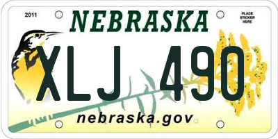 NE license plate XLJ490