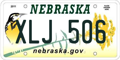 NE license plate XLJ506